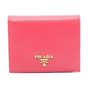 Prada Vitello Leather Bifold Wallet Pink